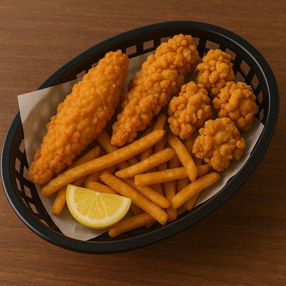 (F) Fried Oyster(4)-Fried Chicken Tender(2)
