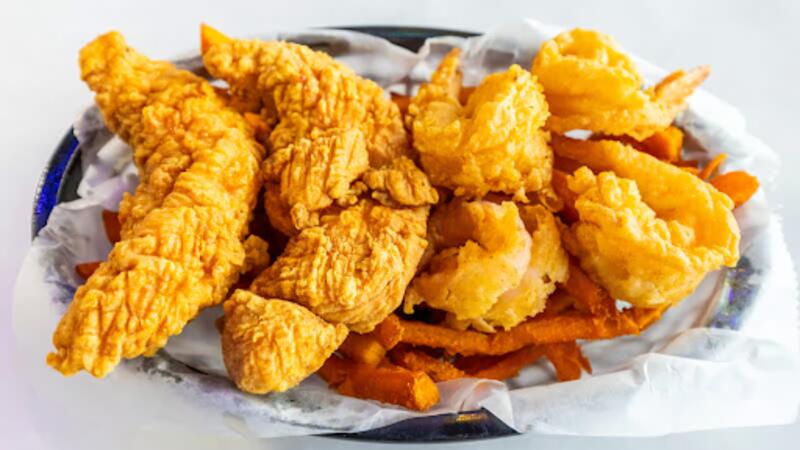 (D) FRIED SHRIMP(4) & CHICKEN TENDER (2)